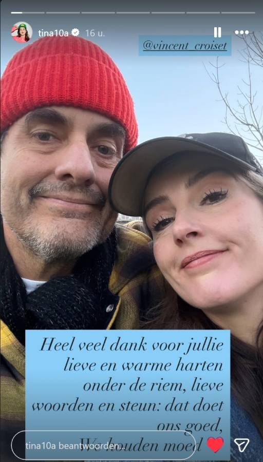 Het koppel bedankt voor alle liefde die ze ontvangen.